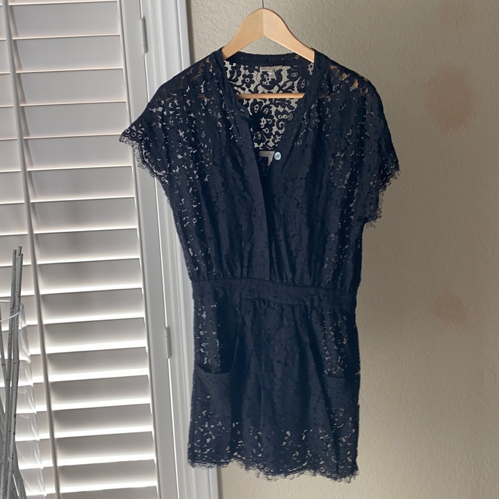 Black joie lacy dress with liner dress